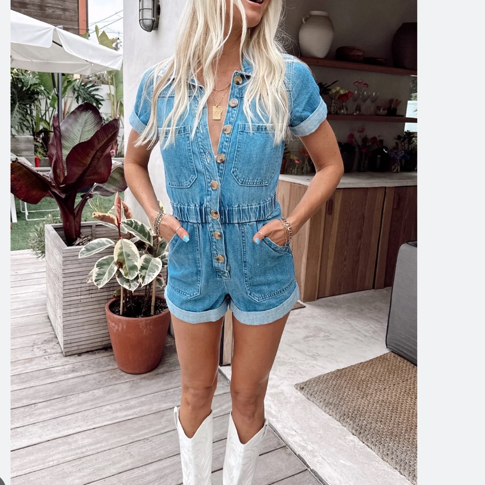 Show Me Your Mumu Women's Cannon Denim Romper